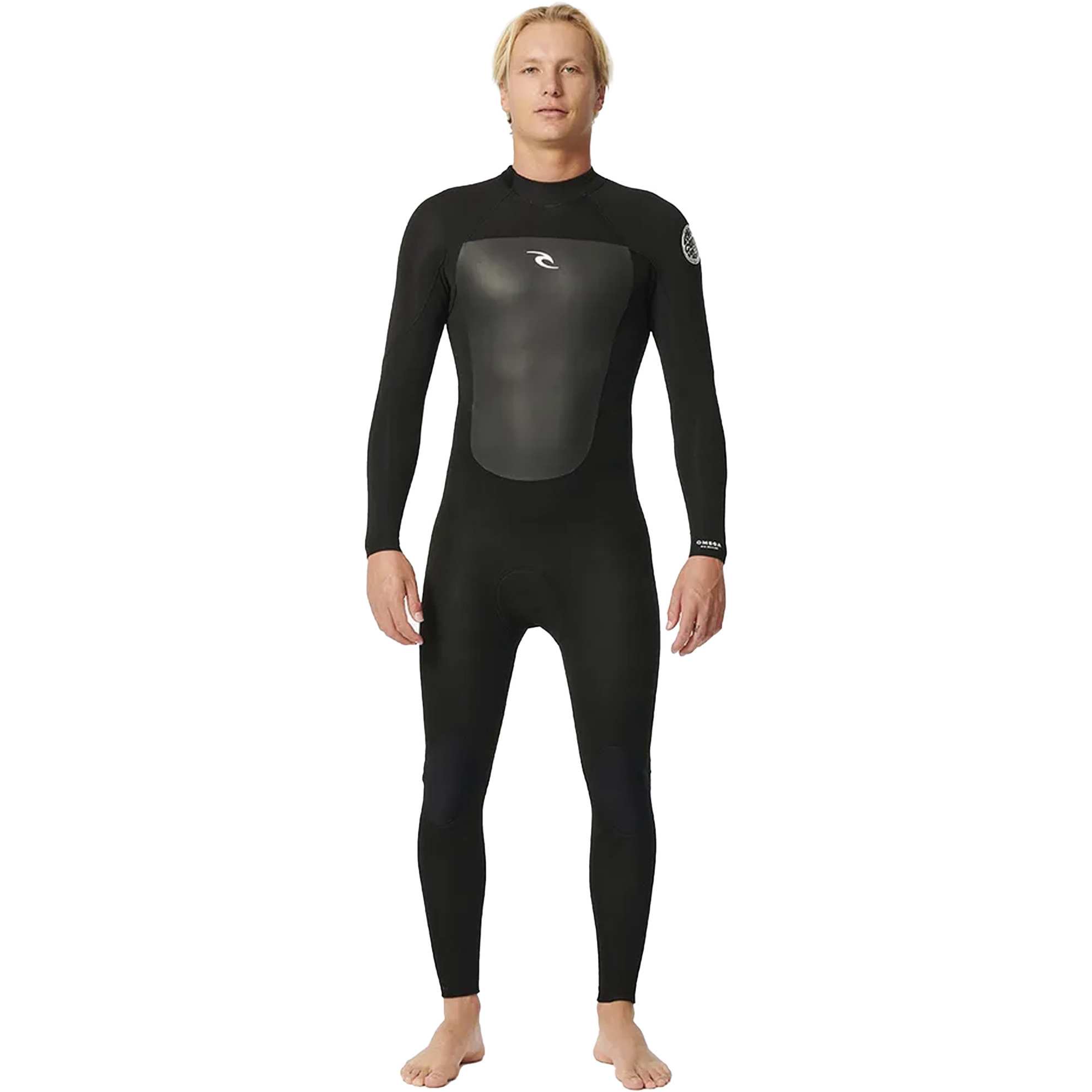 2026 Rip Curl Männer Omega 3/2mm Rückenreißverschluss Neoprenanzug 15IMFS - Black